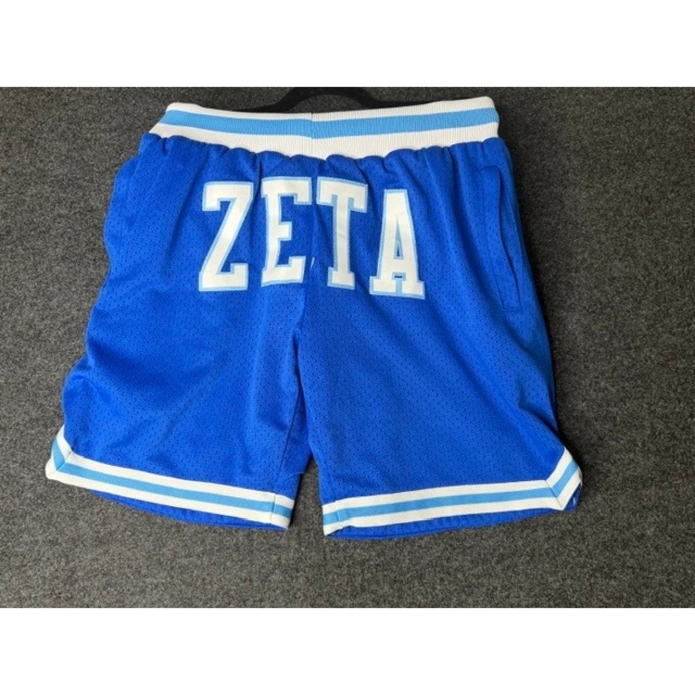 Zeta Mesh Basketball Shorts Mens Small Royal Blue Striped Athletic Gym Trunks